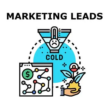 Marketing leads acquisition and conversion strategy concept Stock Illustration