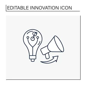 Marketing line icon Stockillustratie