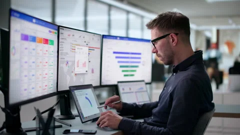 Marketing Manager Analyzes Campaign Performance Stock Footage 342960833