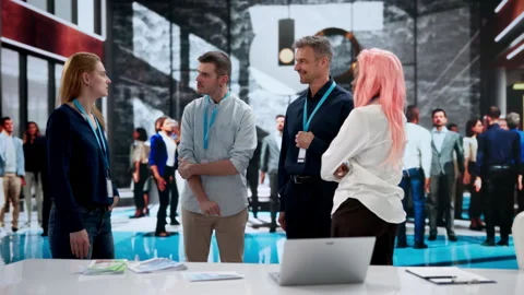 Marketing Manager Explaining Partnership Opportunities During International Stock Footage 332498159