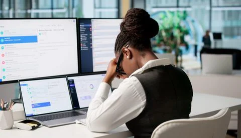 Marketing Manager Struggles With Client Emails, Seeking Quick Solution Today. Stock Photos