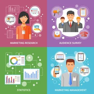 Marketing Method Flat Stock Illustration