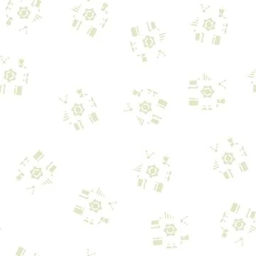 Marketing model glyph seamless pattern Stock Illustration