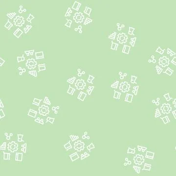 Marketing model line seamless pattern Stock Illustration