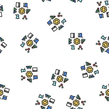 Marketing model vector seamless pattern Stock Illustration