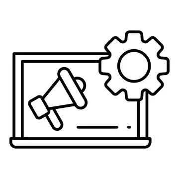Marketing Optimization Line Icon Stock Illustration