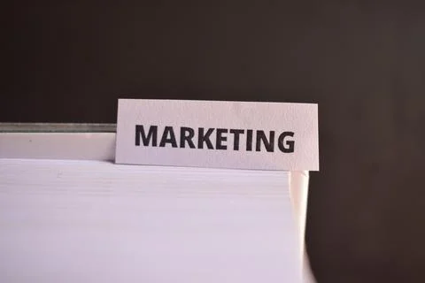 Marketing Paper Tab Between Book Pages for Digital Promotion and Commercial.. Stock Photos