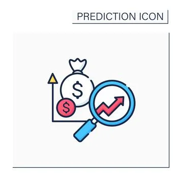 Marketing predictive analytics color icon Stock Illustration