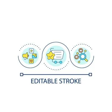 Marketing preferences loop concept icon Stock Illustration