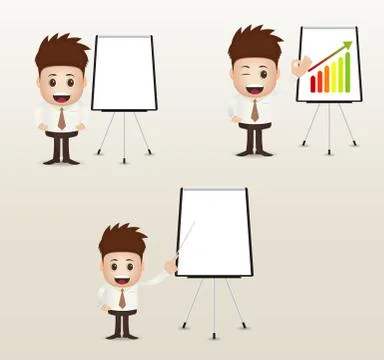 Marketing presentation character Stock Illustration