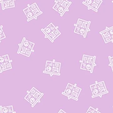 Marketing presentation line vector seamless pattern Illustrazione stock