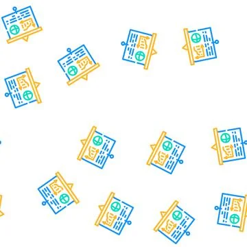 Marketing presentation vector seamless pattern 스톡 일러스트