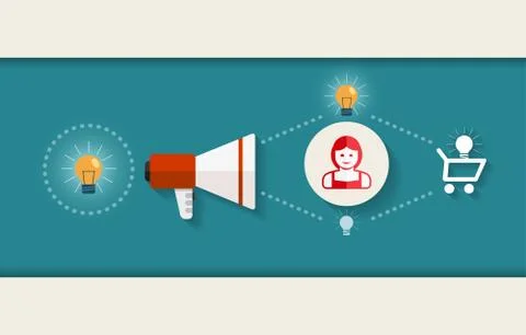 Marketing process concept Stock Illustration