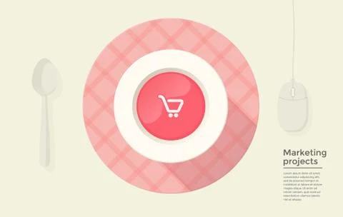 Marketing project in circle Stock Illustration