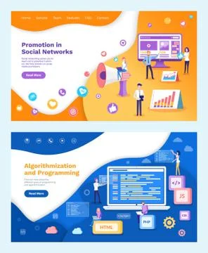 Marketing Promotion, Algorithmization Programming Stock Illustration