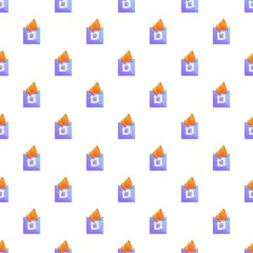 Marketing promotion concept seamless pattern on white background Illustrazione stock