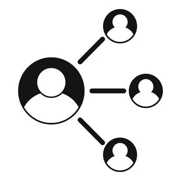 Marketing referral program icon, simple style Stock Illustration