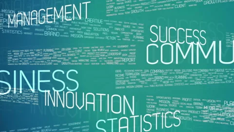 Marketing Related Words Loop Stock Footage 154940912