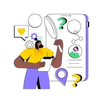 Marketing research abstract concept vector illustration. Stock Illustration