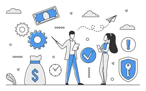 Marketing research analysis Illustration