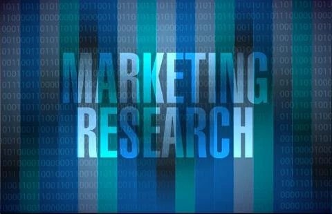 Marketing Research binary sign concept Stockillustratie