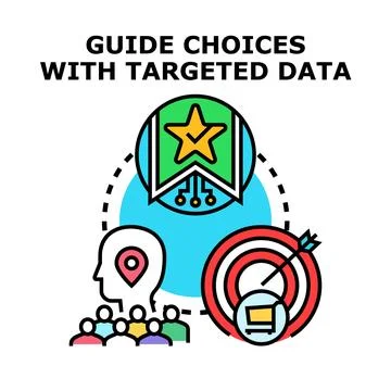 Marketing specialists analyzing targeted data for better choices Stock Illustration
