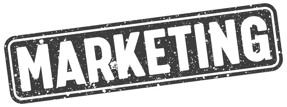 Marketing stamp. marketing black rectangular grunge stamp on transparent ba.. Ilustração Stock