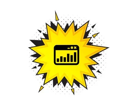 Marketing statistics icon. Web analytics symbol. Vector 스톡 일러스트