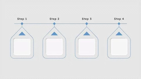 Marketing strategy infographic 4 steps template animation Stock Footage 331846480