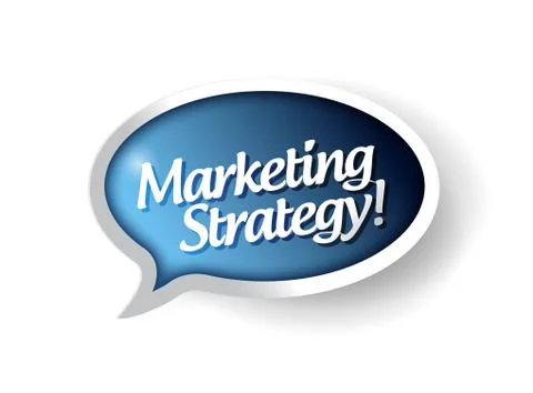 Marketing strategy message communication bubble Stock Illustration
