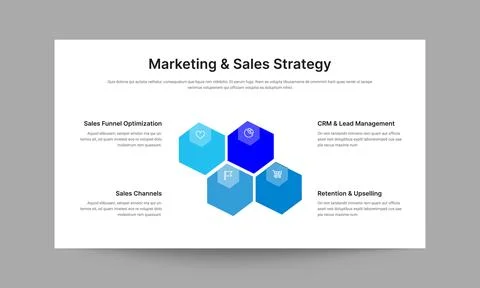 Marketing Strategy Slide Presentation Template Digital Business Plan Infogr.. Stock Illustration