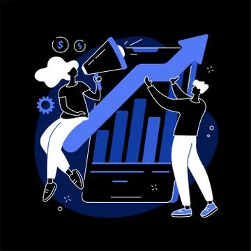 Marketing team abstract concept vector illustration. 스톡 일러스트