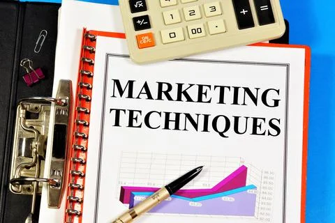 Marketing techniques. A widget to display text in the planning business. Stock Photos