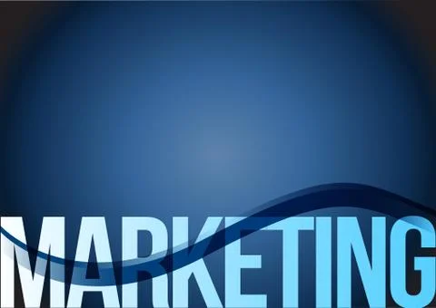 Marketing text blue background Stock Illustration