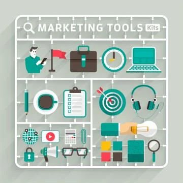 Marketing Tools Stock Illustration
