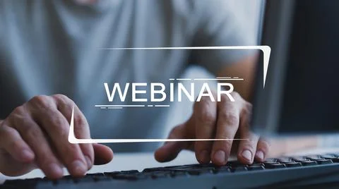 Marketing webinar digital learning man computer 写真素材