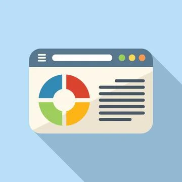 Marketing website icon flat vector. Web online Illustrazione stock