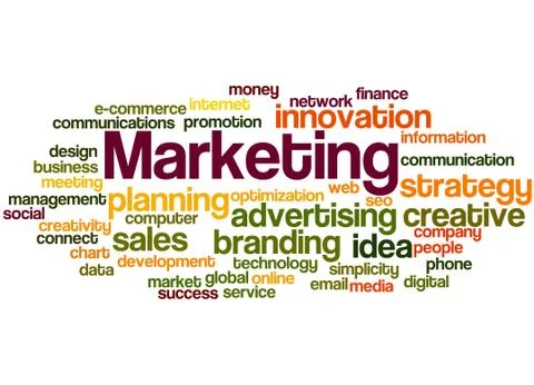 Marketing, word cloud concept Stock Illustration