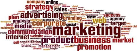 Marketing word cloud Stock Illustration