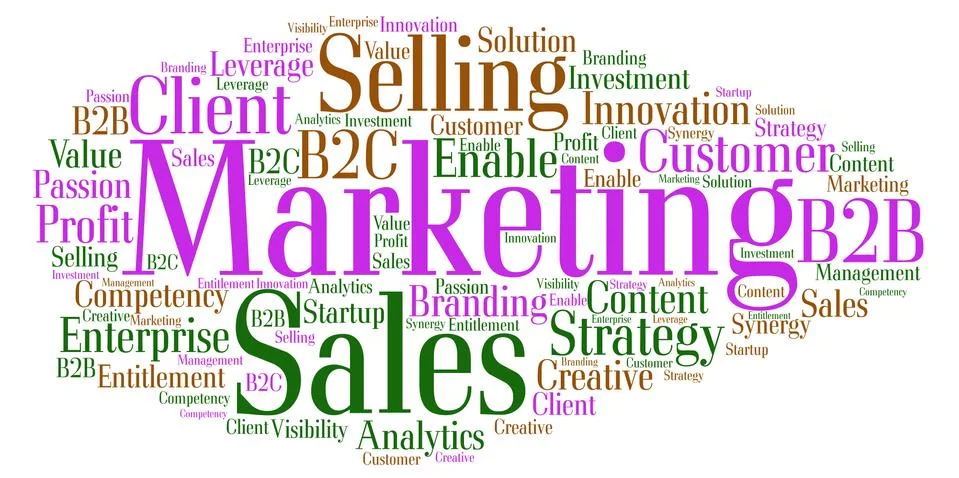 Marketing Word Cloud Stock Illustration