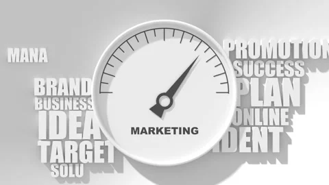 Marketing word typography with words cloud. Marketing infographic concept with Stock Footage 319926799