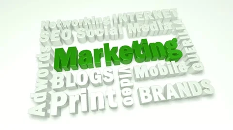 Marketing words text cloud animation Stock-Footage 12280443