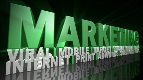 Marketing words text cloud animation Stock-Footage 12280630