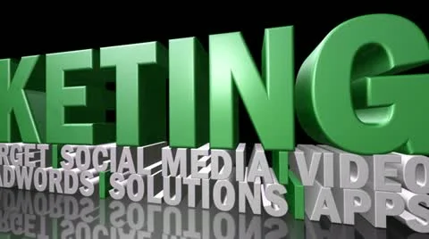 Marketing words text cloud animation Stock-Footage 12280875