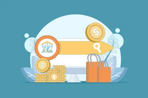 Marketplace app concept. Mobile app with a clean interface, seller dashboard. Illustration