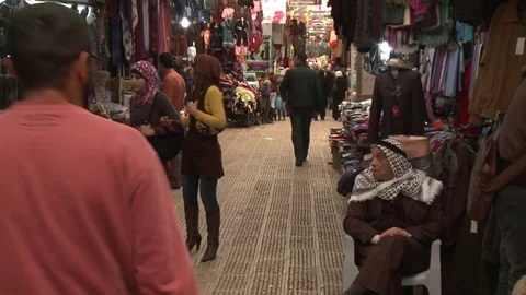 The Marketplace in Nablus Video stock 77592446