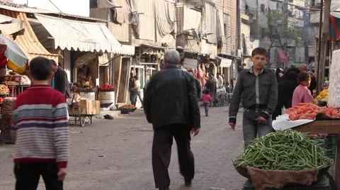 Markets in Aleppo Syria 스톡 동영상 55125174