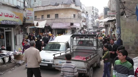 Markets in Aleppo Syria Видео 55125297