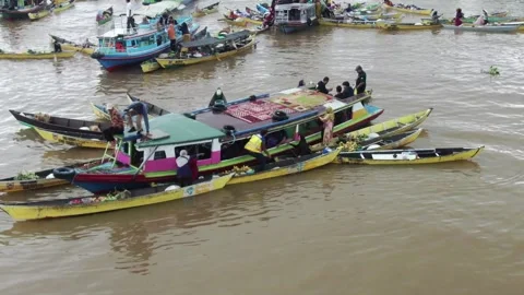 MARKETS DAY IN RIVER Stock Footage 303514353