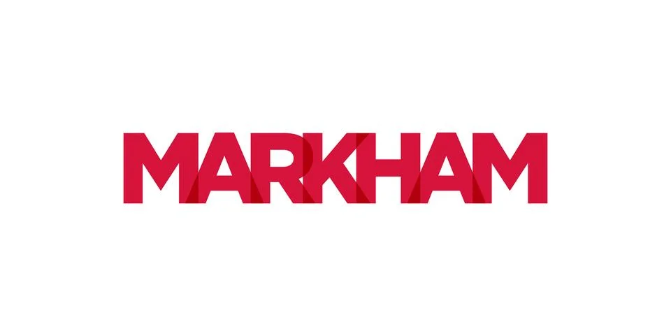 Markham in the Canada emblem. The design features a geometric style, vector.. Stock Illustration